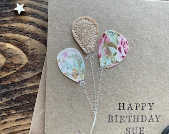 Birthday Card | Personalised Birthday Card | Balloon Card | Glitter Card