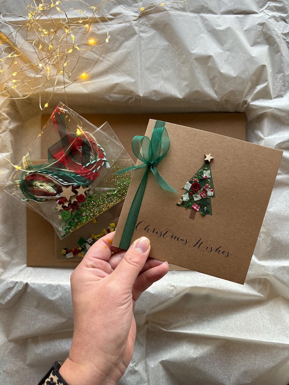 Christmas Card Kit | Christmas Crafts | diy Christmas Cards | 5 cards in kit
