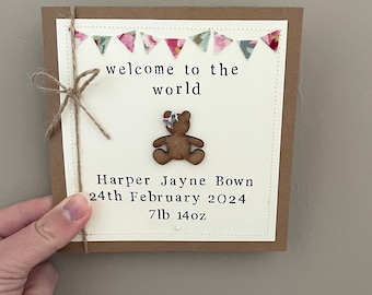 Welcome to the world / new baby card / baby girl card / baby card
