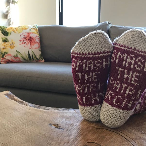 PATTERN Smash the Patriarchy Sock Knitting Pattern