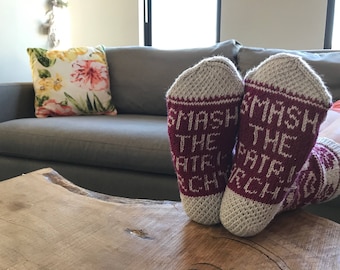 PATTERN Smash the Patriarchy Sock Knitting Pattern