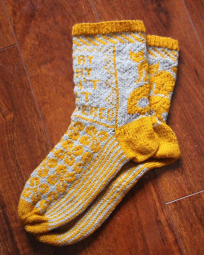 PATTERN Stay Sexy Don't Get Murdered Sock Knitting Pattern image 5