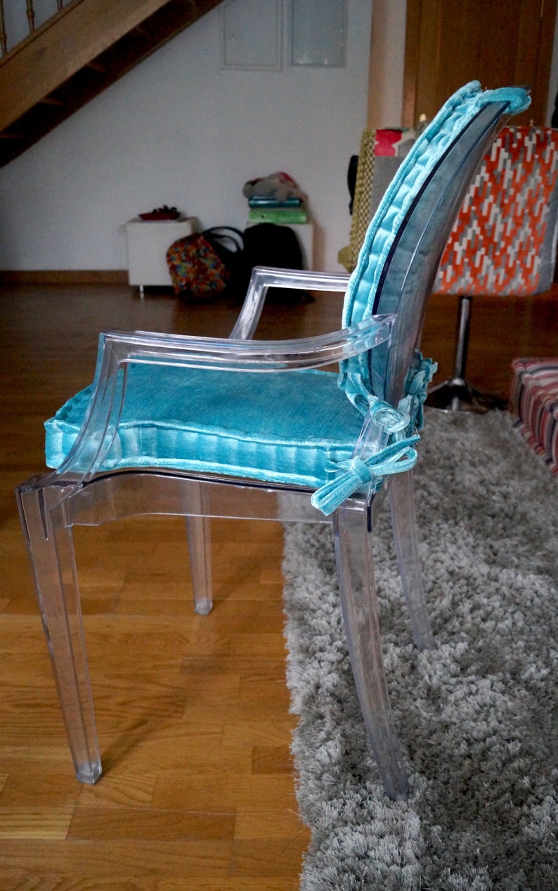 Set of seat and back cushions for Louis Ghost chair. Etsy