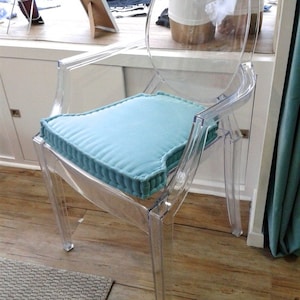 Handmade cushion Ghost Chair (whit armchairs), Kirkby Design fabrics