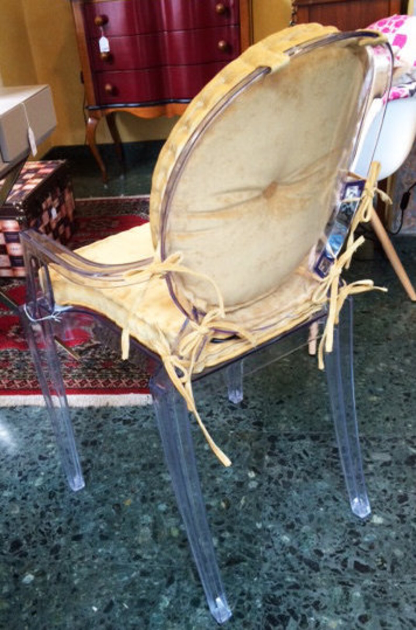 ONLY Back Cushion for Louis Ghost Chair. not Including the Seat Cushion