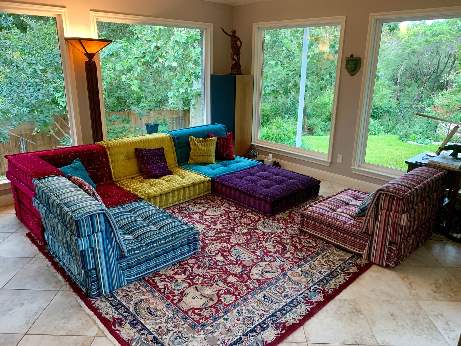 Handmade Sofa With Cushions Upholstery Fabrics Romo Group Etsy