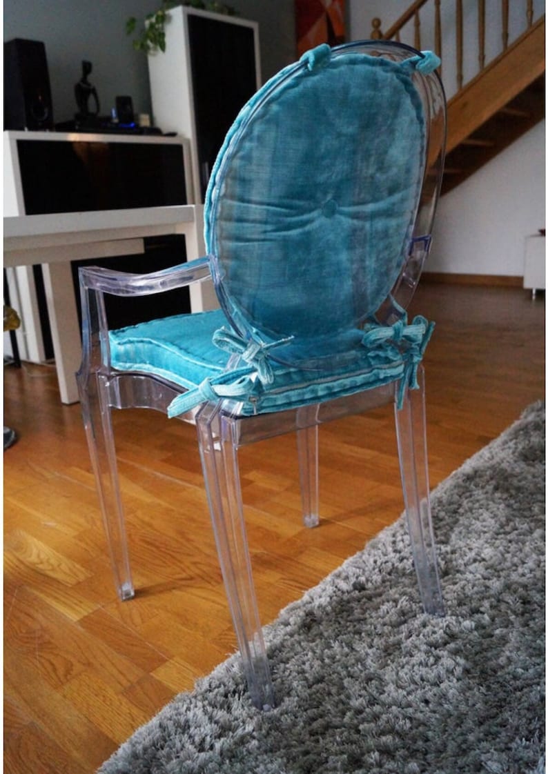 Set Louis Ghost Chair Cushions Etsy