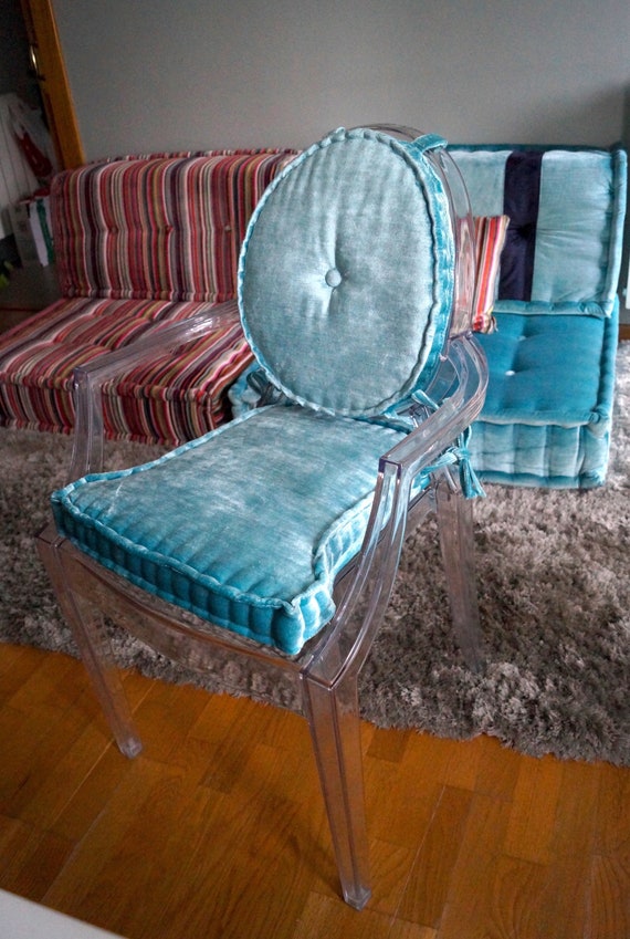 Set Of Seat And Back Cushions For Louis Ghost Chair Etsy