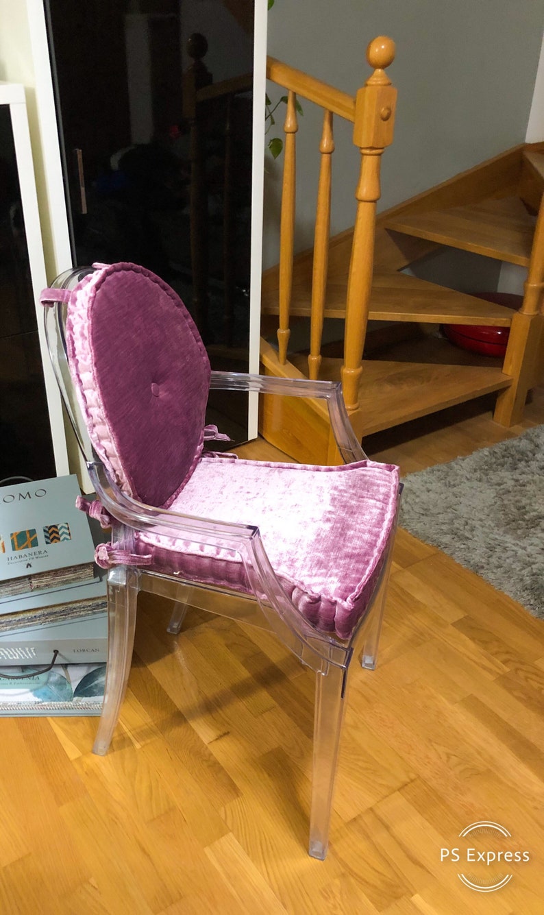 ONLY Back Cushion for Louis Ghost Chair. not Including the Seat Cushion