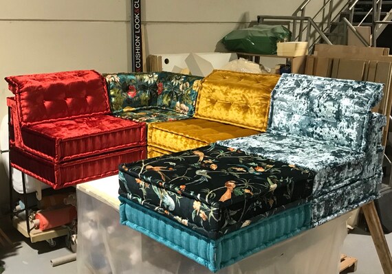 Mah Jong Sofa Couch set for Living room Boho Sofas Armchairs Couches Kids  Bed