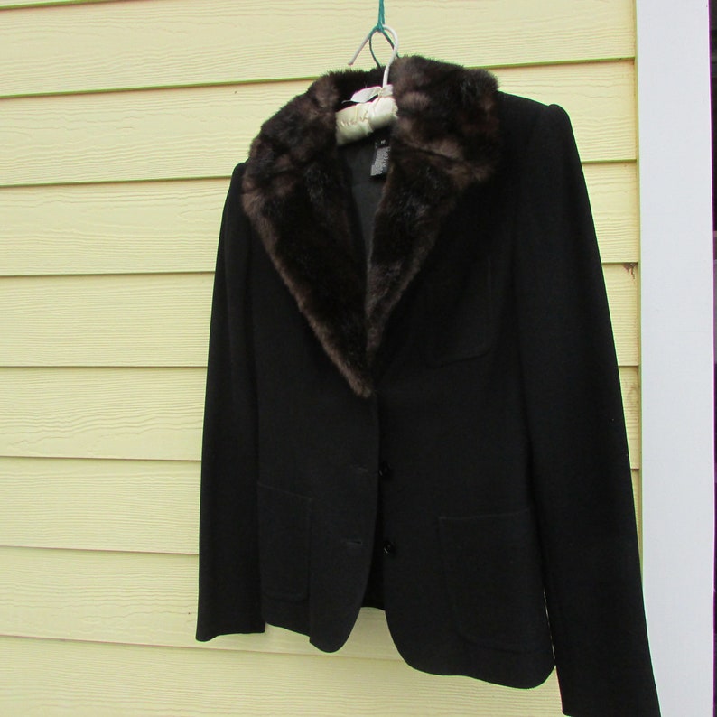 Ralph Lauren vintage jacket faux fur 1980's image 2