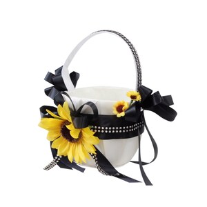 sunflower flower girl basket