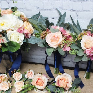 Build your wedding package-Roho airy artificial Wedding bridal party flower event Pew arch decoration flowers