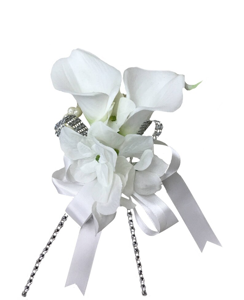 Wrist Corsage-Pick Hydrangea color and Ribbon color.
