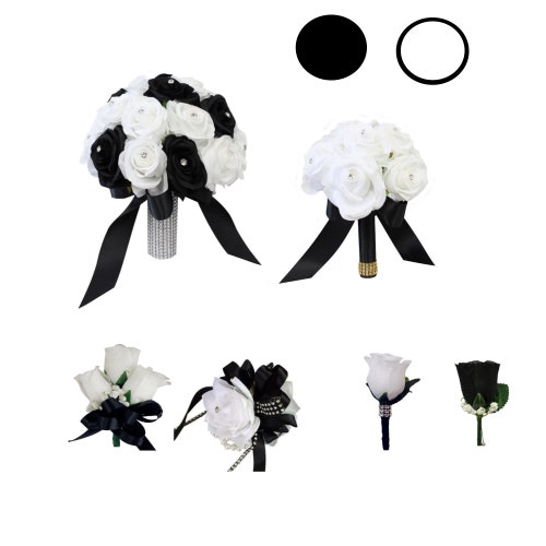 Build Your Wedding Packageblack and White Real Touch Calla Etsy