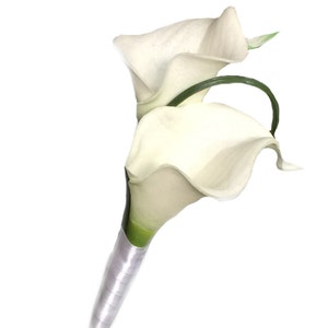 Boutonniere-Real touch calla lily (Pin included)-PICK RIBBON COLOR