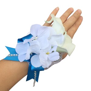 Wrist Corsage-pick Hydrangea Color and Ribbon Color. - Etsy