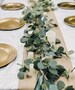 Quality Artificial lush green silver dollar seeded eucalyptus garland wall hanging decor Table Centerpiece Arch Decoration 