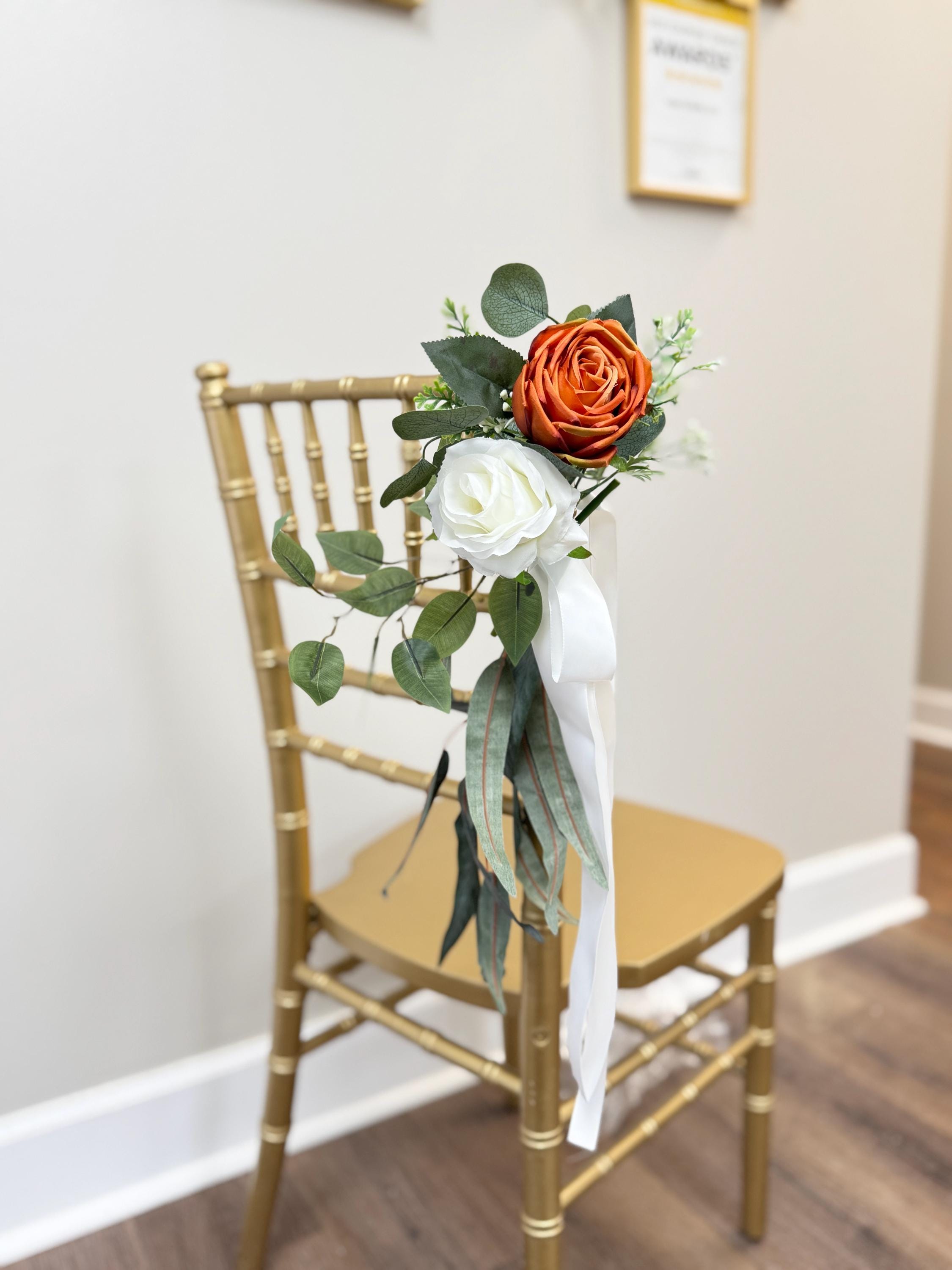 Ready to decor-Elegant Pew Flower-PICK ROSE COLOR-Customizable in 20+ Colors