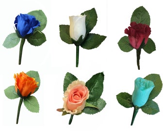 Classic keepsake artificial Rose boutonniere-pin included