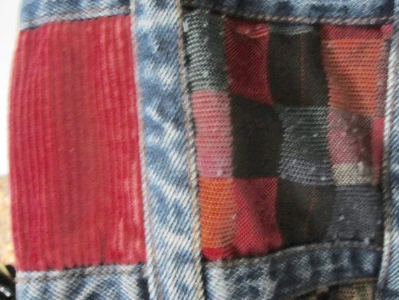 Vintage Denim Patchwork Jacket Current Seen Unise… - image 15