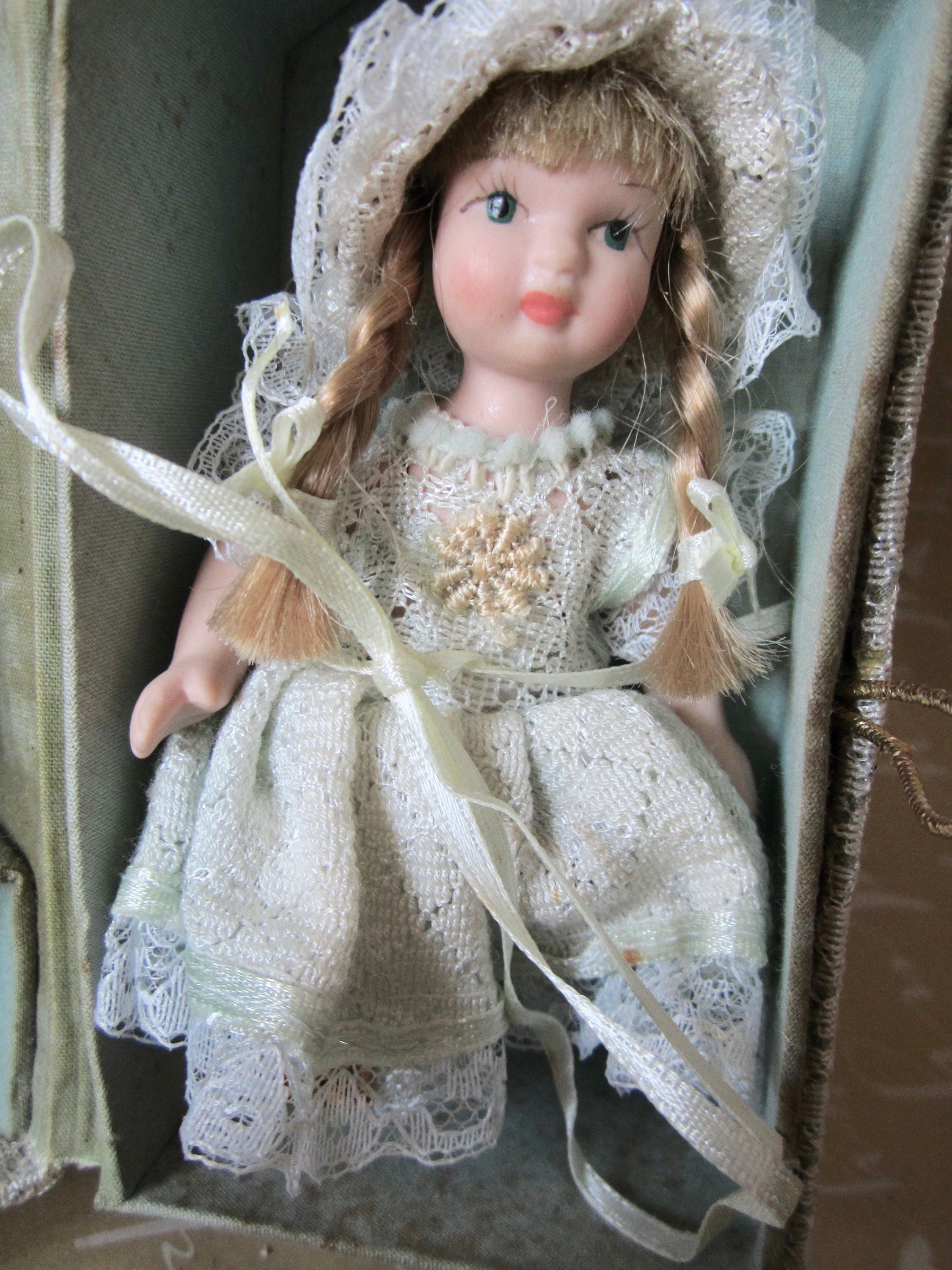Porcelain Doll With Blue Lace Dress - Etsy