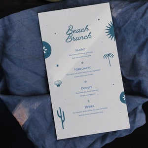 Beach Brunch Menu Template