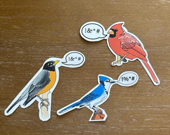 Cursing Birds Stickers (3 Pack or Individuals)