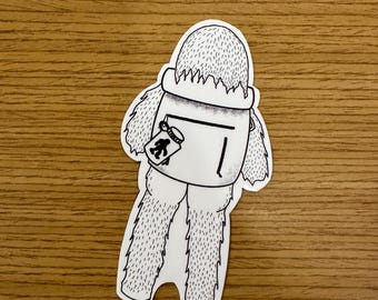 Bigfoot Hiker Sticker