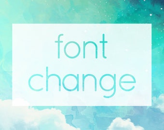 Font Change ADD-ON - Customize Font Style On Pre-Made Shop Branding Graphics Set or Logo / Watermark