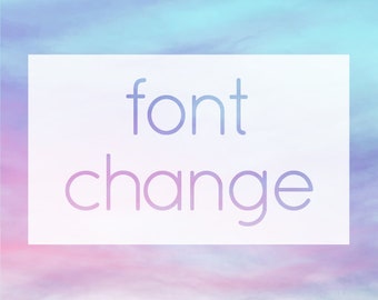 Font Change ADD-ON - Customize Font Style On Pre-Made Shop Branding Graphics Set or Logo / Watermark