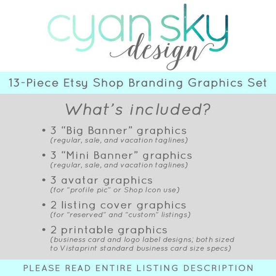 Mermaid Anchor Shop Branding Banners Avatar Icons Business Etsy