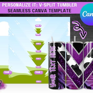 V-Split Tumbler Canva Template: 20oz Skinny Wrap (Digitaler Download)