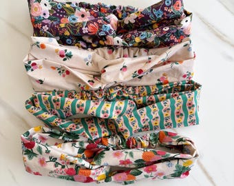 Rifle Paper Co Floral Womens Headband, Dahlia Garden Party Turban Twist Headwrap