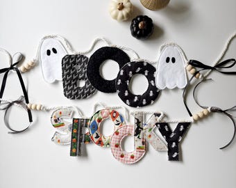Halloween Banner, Rifle Paper Co Garland, Spooky Ghost Home Decor