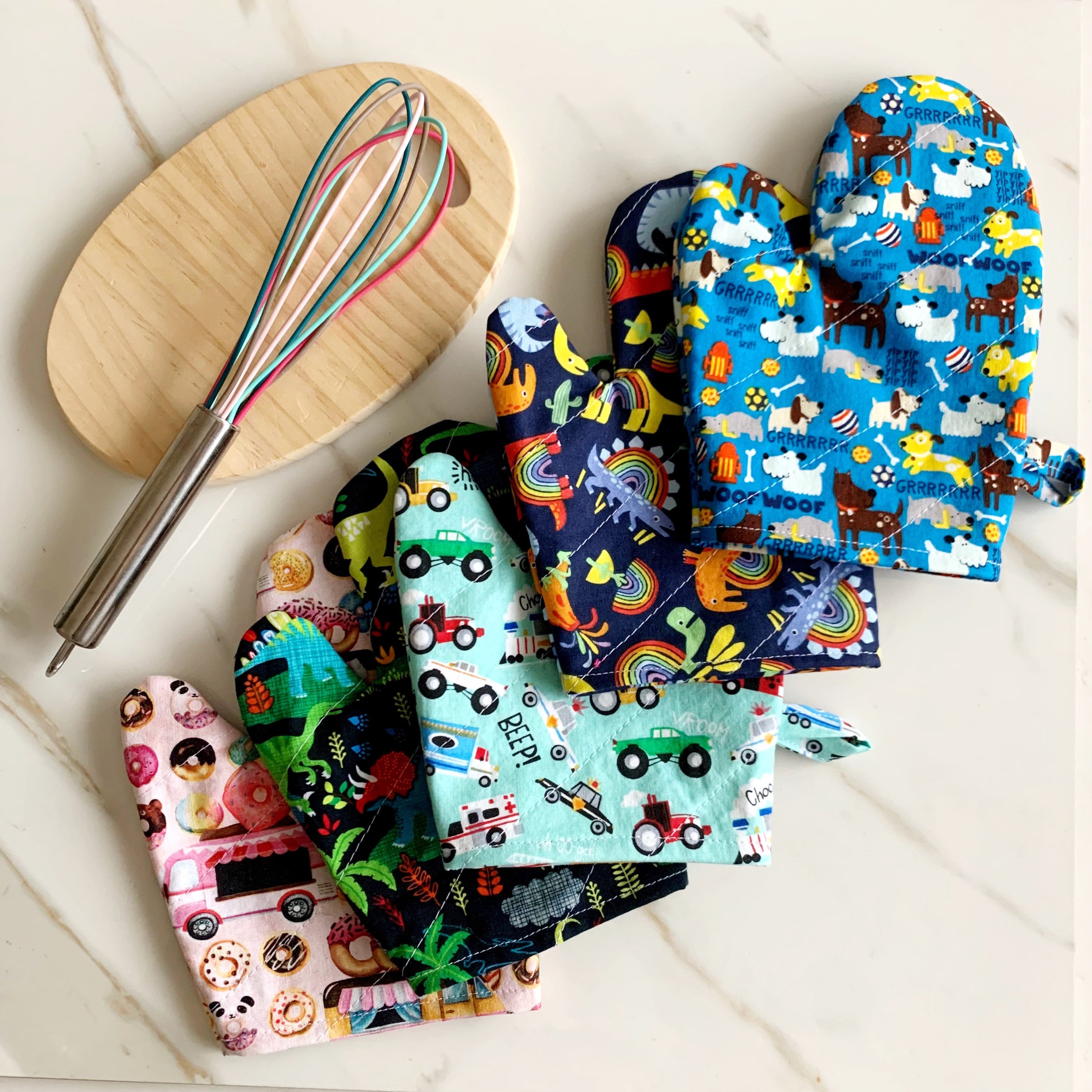 JANUARY PREORDER Kids Oven Mitts, Baking, Cooking, Play