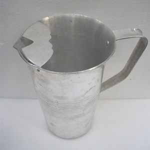 Italian Aluminum Pitcher with Ice Guard