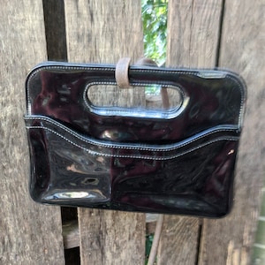 Patent Leather top Handle Bag Vintage Shiny