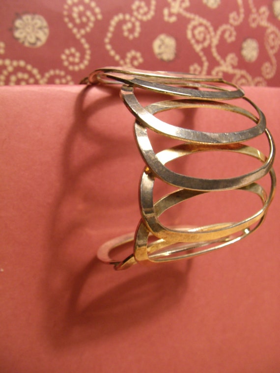 Cuff Silver Plated Vintage Bracelet