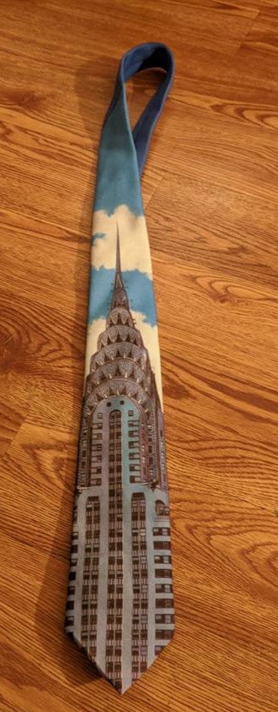 Necktie with Chrysler Building Great Gift