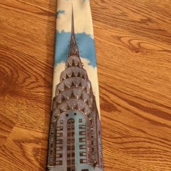 Necktie with Chrysler Building Great Gift