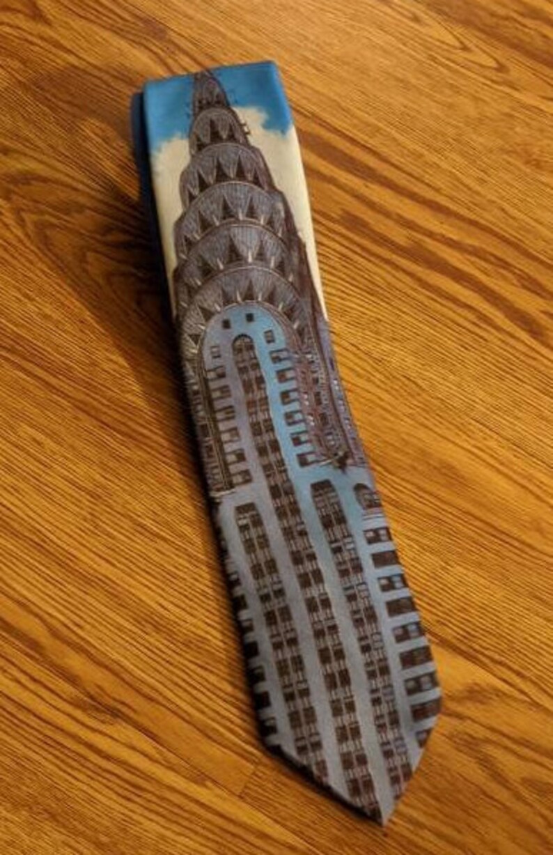 Necktie with Chrysler Building Great Gift image 9