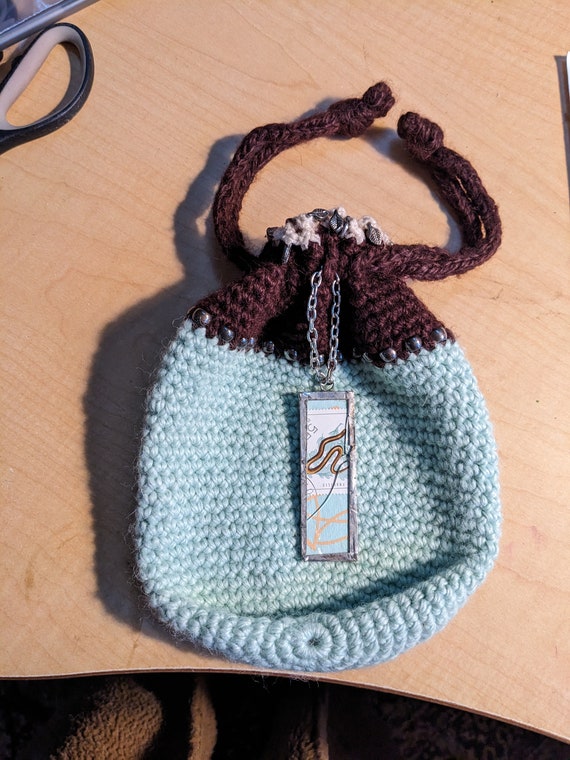 Green Crochet Handmade Bag Purse