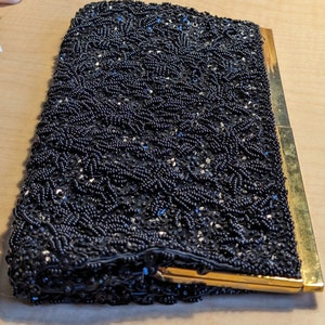 Beaded Black Bag Beautiful Clutch Purse