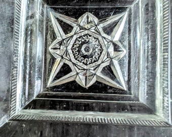 Crystal Ashtray Masonic emblem