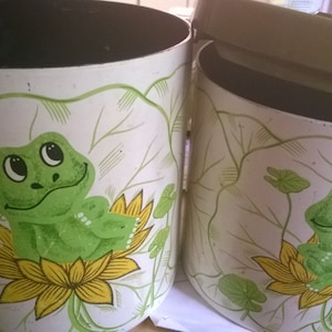 Kitchen Canisters Frog Design Set of 2
