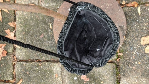 Black Beaded Elegant Evening Bag - image 7