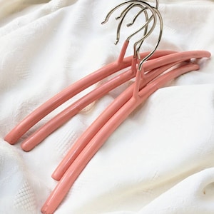 Set of Vintage Clothing Hangers Vinyl and Chrome