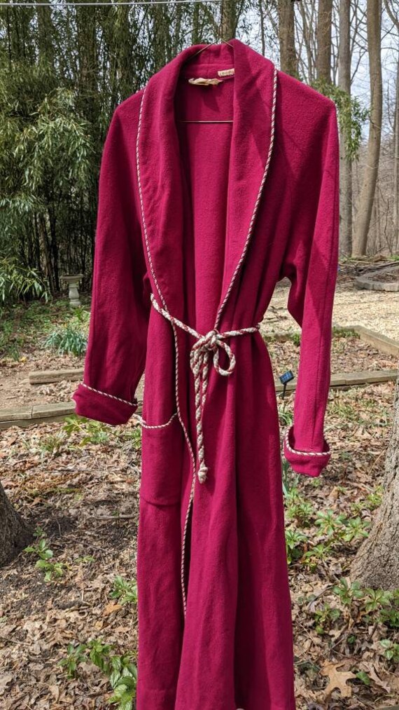 Wool Robe Red Mens - image 2