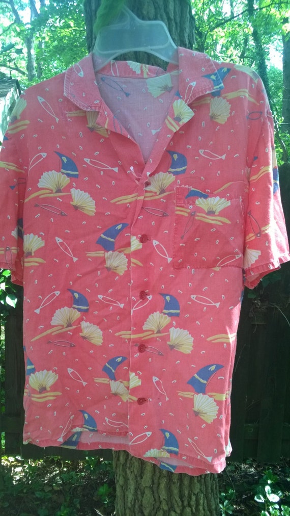 Hawaiian Print Shirt Unisex Medium